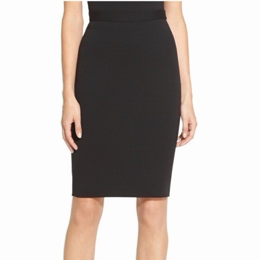 ST JOHN By Marie Gray Santana Knit Pencil Skirt Black Vtg